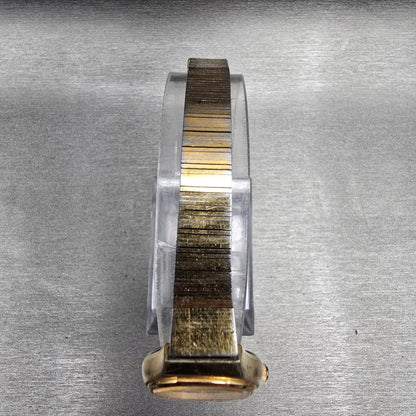 Seiko SQ Watch Women 23mm Gold Dial Gold Tone Daydate 3423-5079 New Battery4