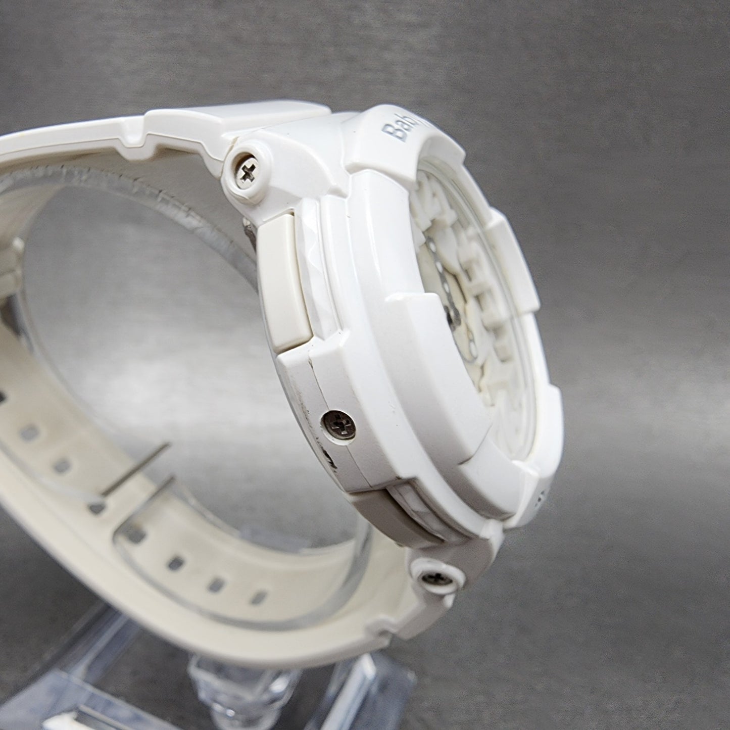 Casio BabyG BGA131 Watch Women 43mm White Tone Analog Digital New Battery3