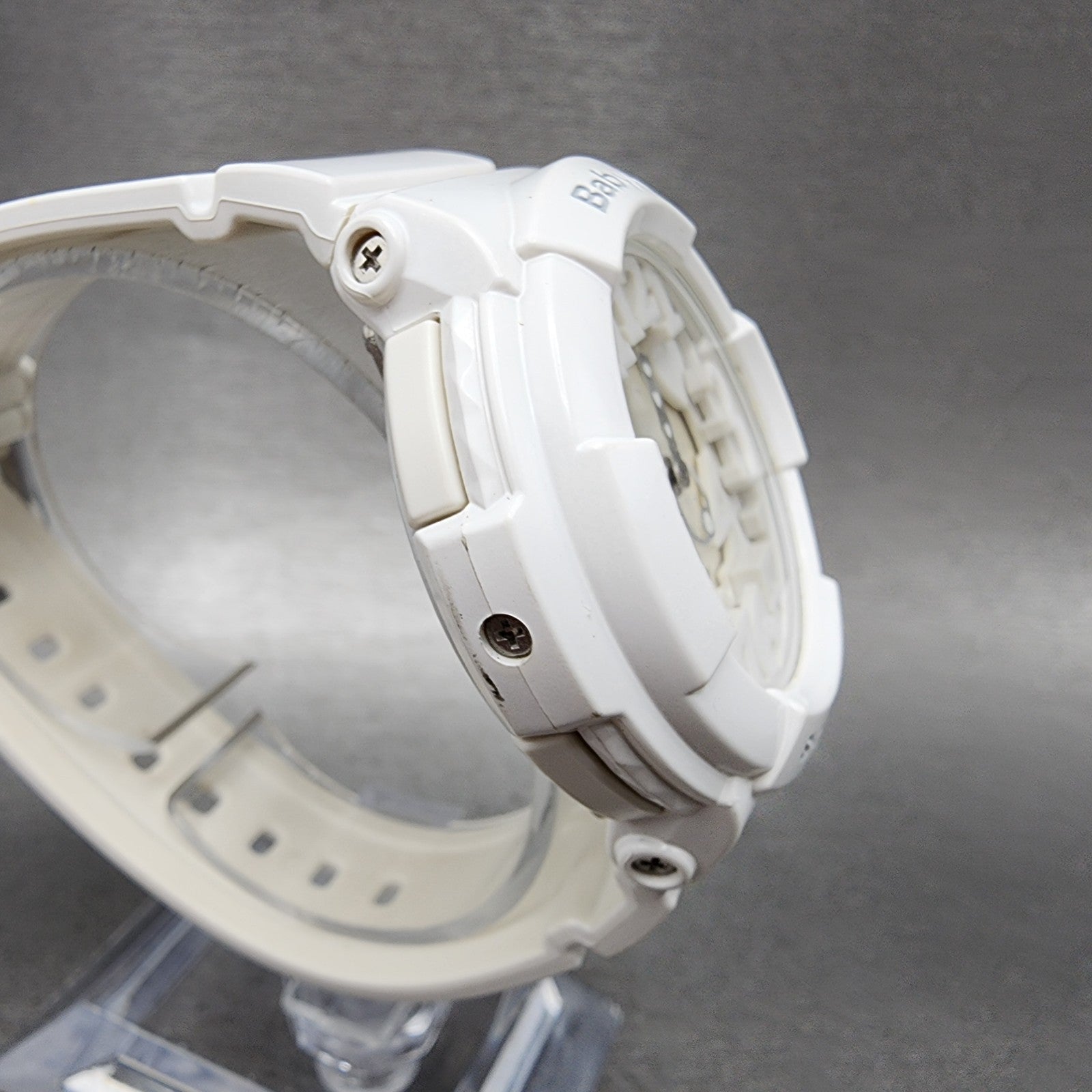 Casio BabyG BGA131 Watch Women 43mm White Tone Analog Digital New Battery3