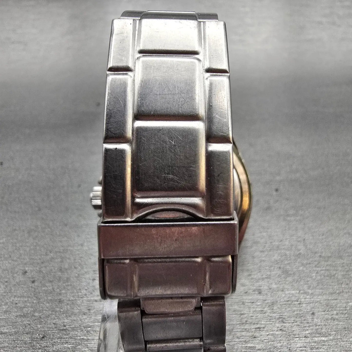 Casio Watch Men 40mm Black Dial Two Tone Date Round MTD-1010 New Battery Vintage7