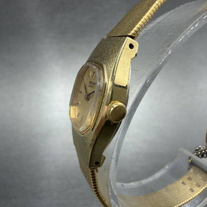 Seiko Watch Women 16mm Champagne Dial Gold Tone Round 2C20-5309 New Battery2