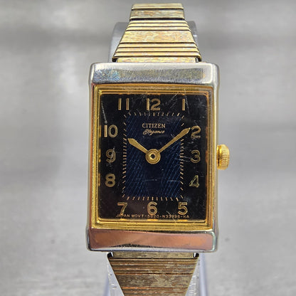 Citizen Elegance Watch Women 17mm Blue Dial Gold Tone 5920-S45539 New Battery0