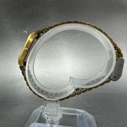 Seiko Tank Watch Women 16mm Black Dial Gold Tone Rectangle 1N01-5A10 New Battery6