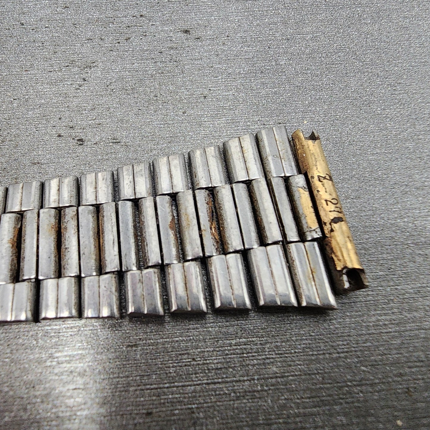 Seiko Bracelet 20mm Two Tone Stainless Steel Tri Folding Z271 End Links7