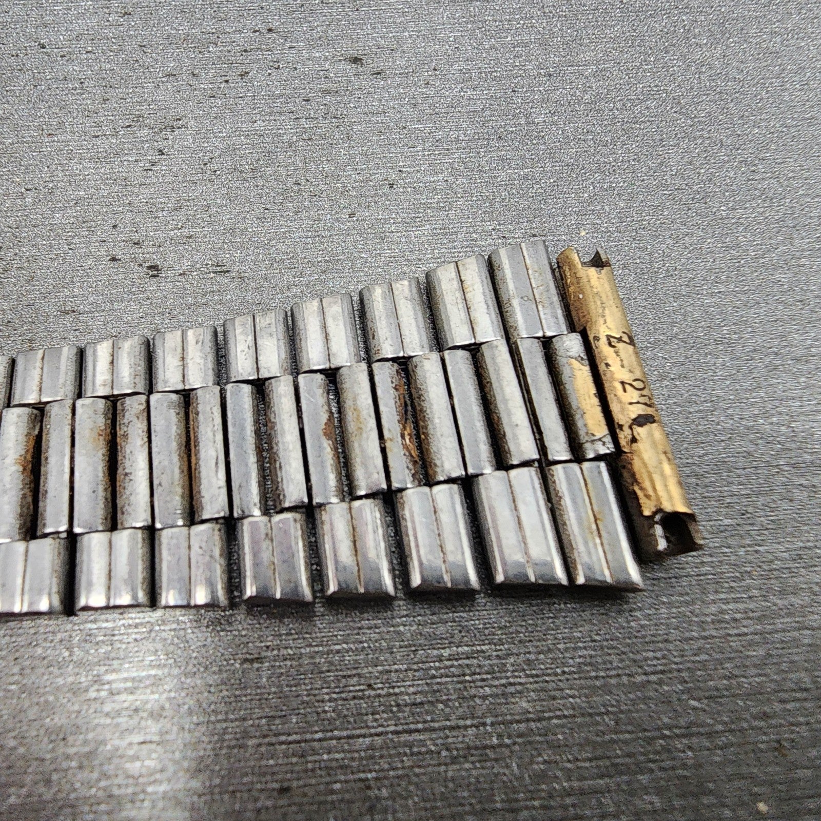 Seiko Bracelet 20mm Two Tone Stainless Steel Tri Folding Z271 End Links7