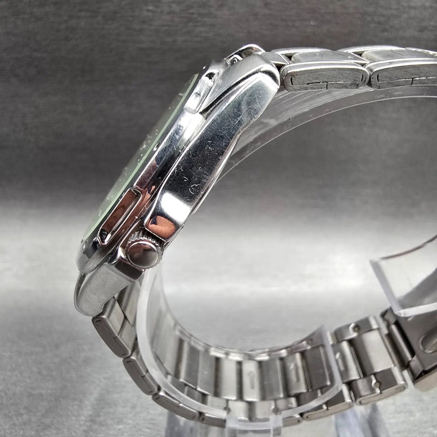 Seiko Alba Watch Men 39mm Luminous Dial Silver Tone Date V732-0S00 New Battery2
