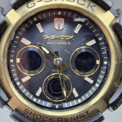 Casio G-Shock AWG-M100SBG Watch Men 49mm Black Gold Alarm Chronograph Solar READ1