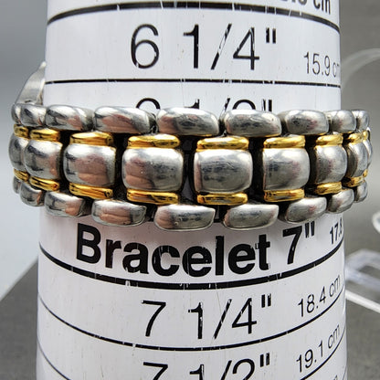 Seiko SQ 50 Watch Women 25mm White Dial Two Tone Date 7n820301 New Battery10