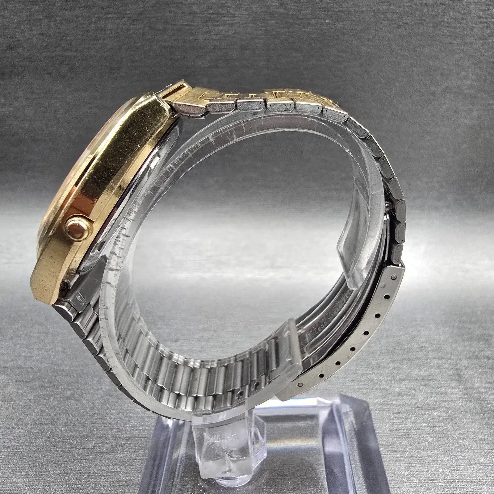 Seiko Beoing Watch Men 35mm Silver Dial Gold Tone Daydate 8223-8029 New Battery6
