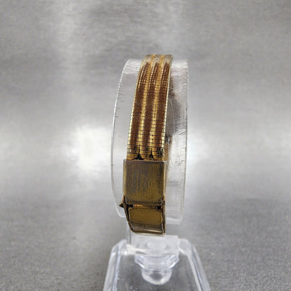 Seiko Watch Women 17mm White Dial Gold Tone Rectangle 2y00-5439 New Battery