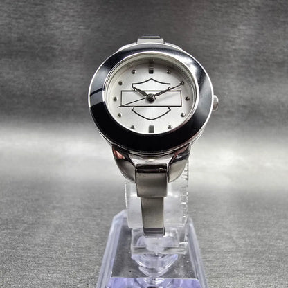 Bulova Harley-Davidson Watch Women 26mm Silver Dial Silver Tone 76L25 New Batt5