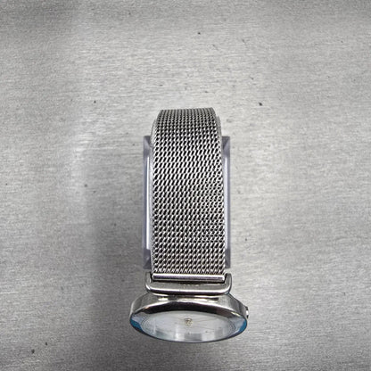 Skagen Watch Women 26mm White Dial Silver Tone Round 107SSSBD Mesh Band New Batt4