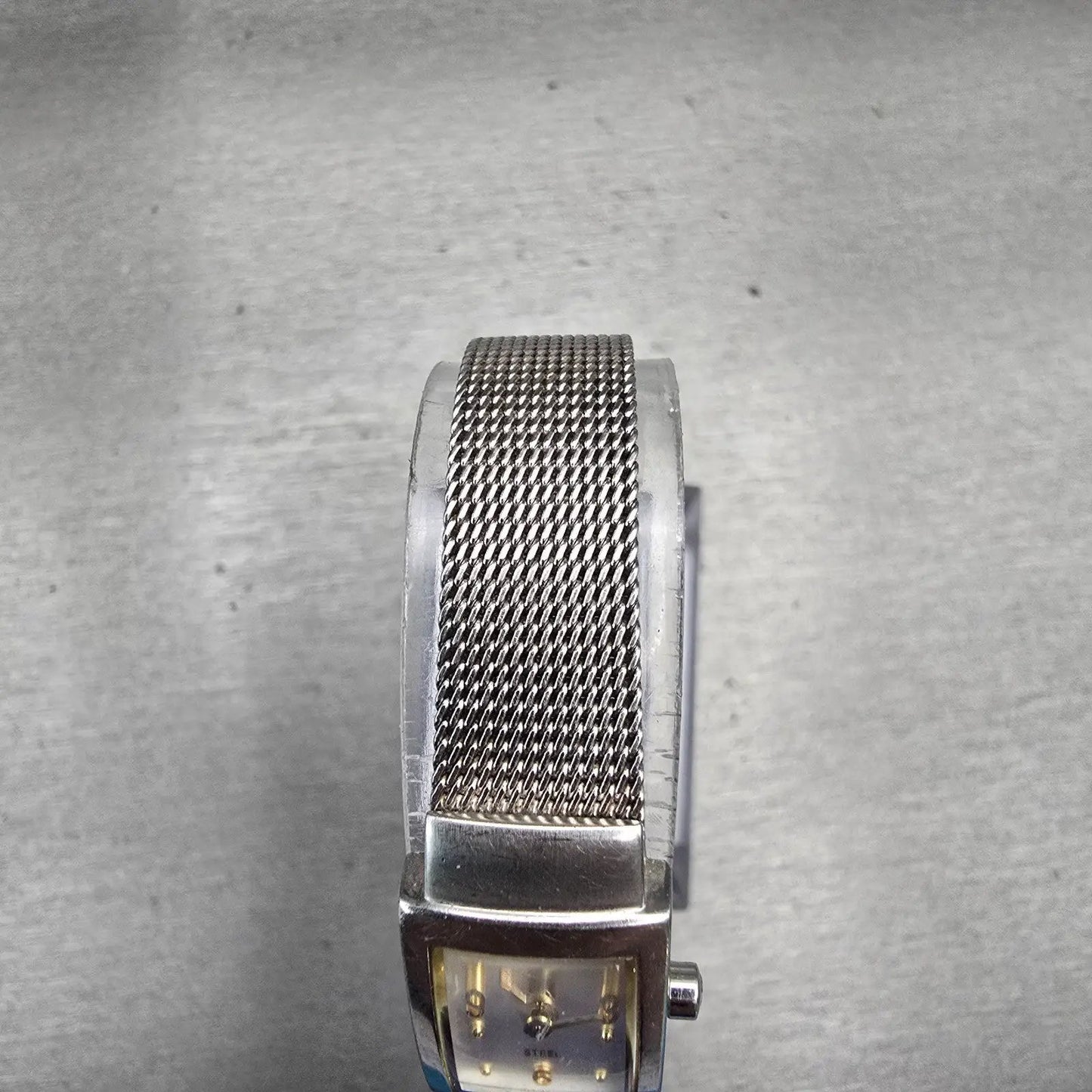 Skagen Denmark Watch Women 15mm Silver Dial Silver Tone Rectangle 490SGS New Bat4