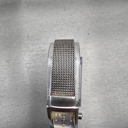 Skagen Denmark Watch Women 15mm Silver Dial Silver Tone Rectangle 490SGS New Bat4