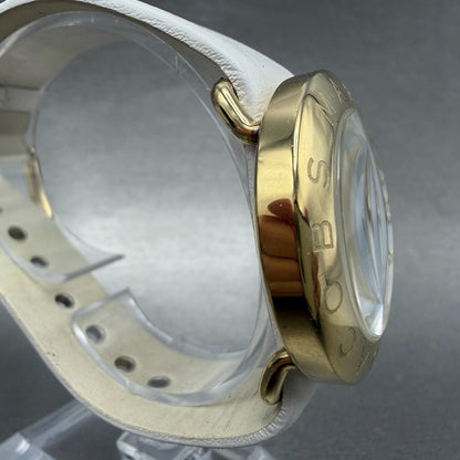 Marc Jacobs Amy Watch Women 36mm White Dial Gold Tone Round mbm1150 New Battery4