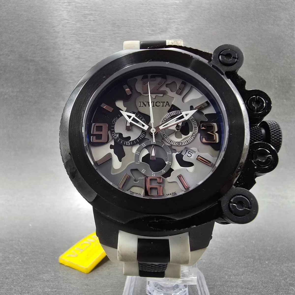 Invicta Coalition Forces Chronograph Watch Men Camo Dial Black Date 11671 NewBat5