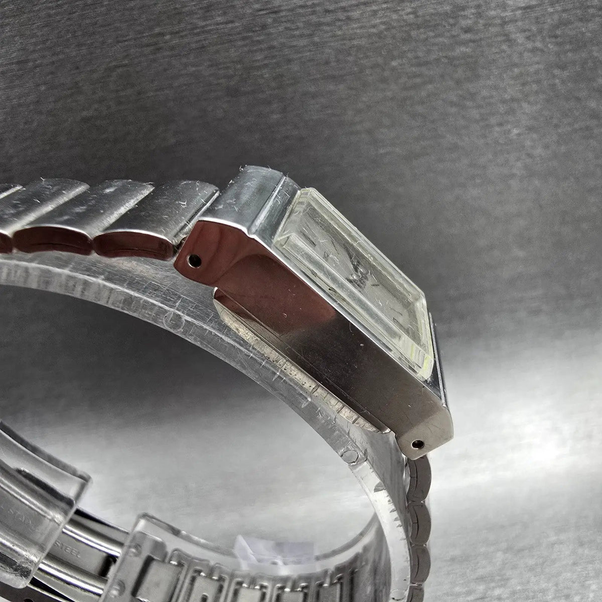 Seiko Tank Watch Women 16mm Silver Dial Silver Rectangle 1104-3400 Manual Wind3