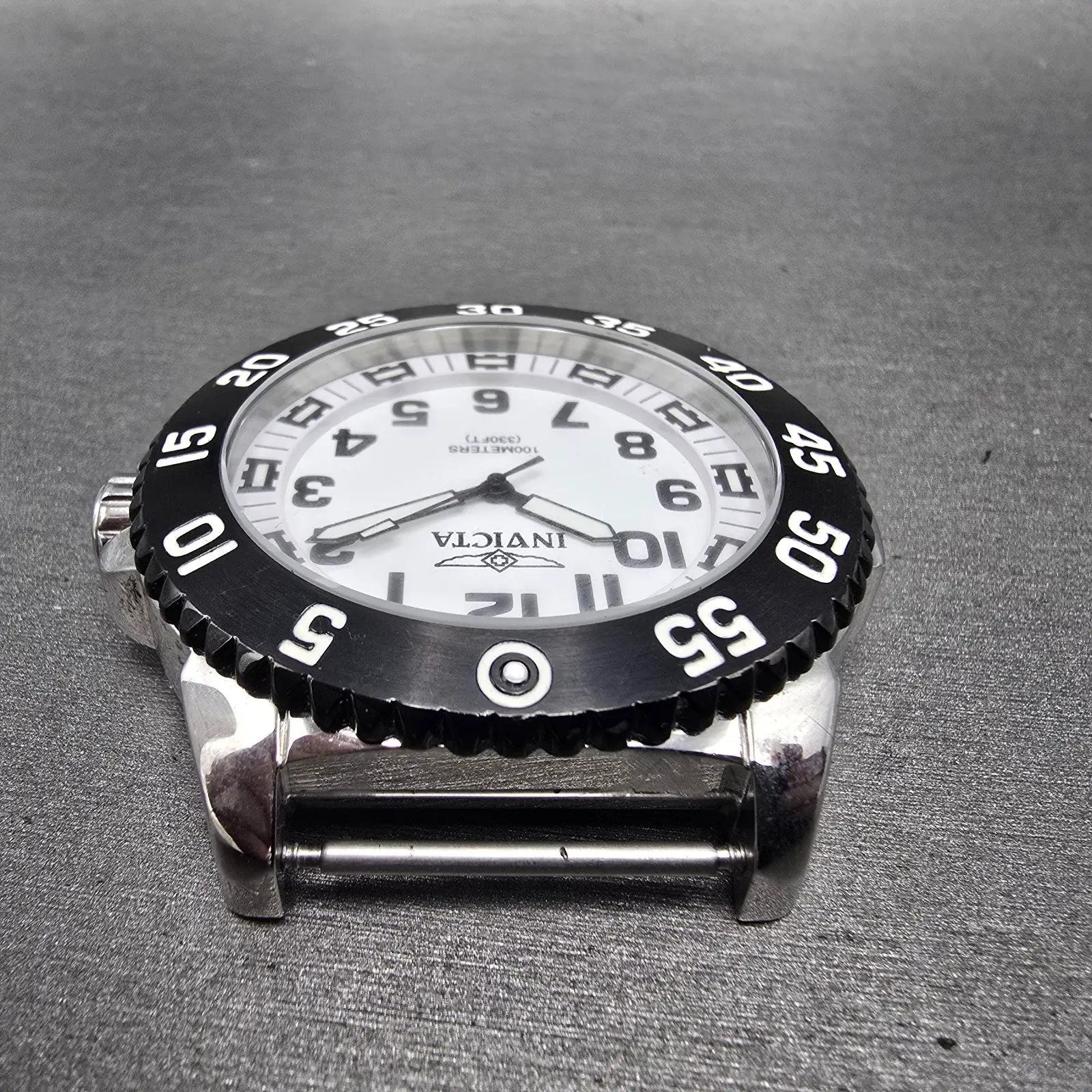 Invicta Dive Watch Men 48mm White Dial Silver Tone Round 1101 New Battery4