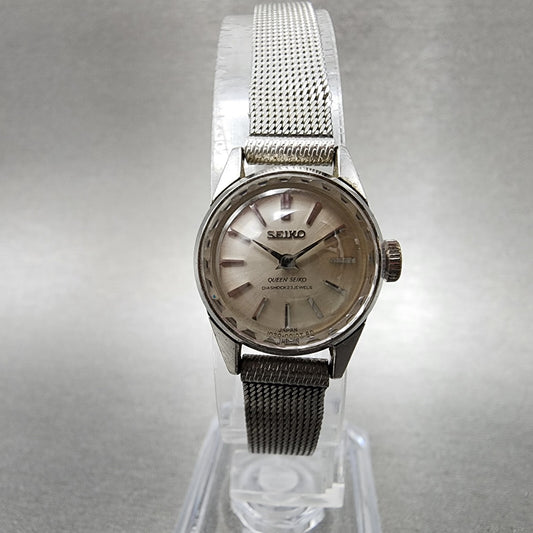 Seiko Queen Seiko Watch Women 19mm White Dial Silver Tone Manual 10200010 Runs0