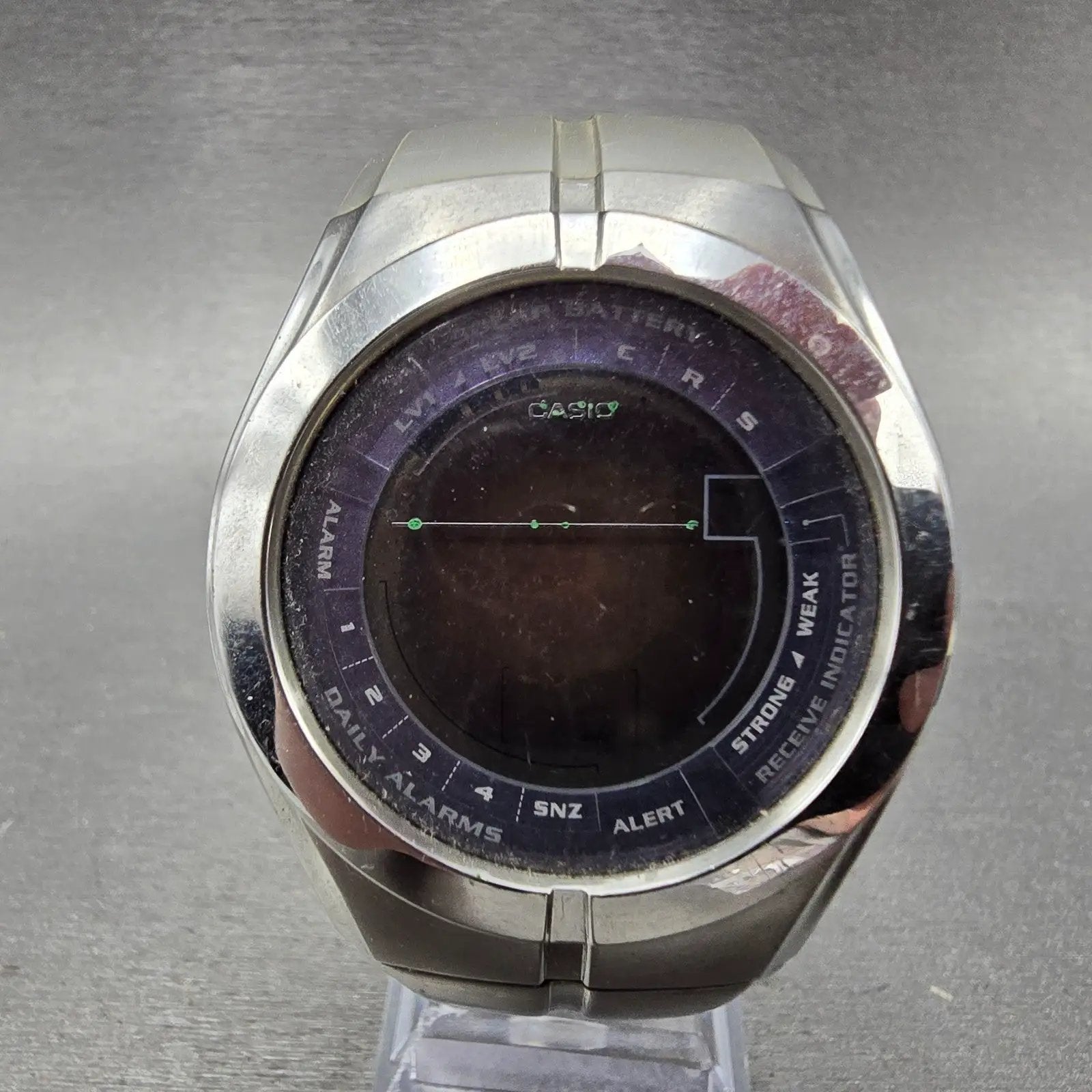 Casio Waveceptor WV-100J Watch Men 41mm Digital Steel Solar Alarm Chrono PARTS2