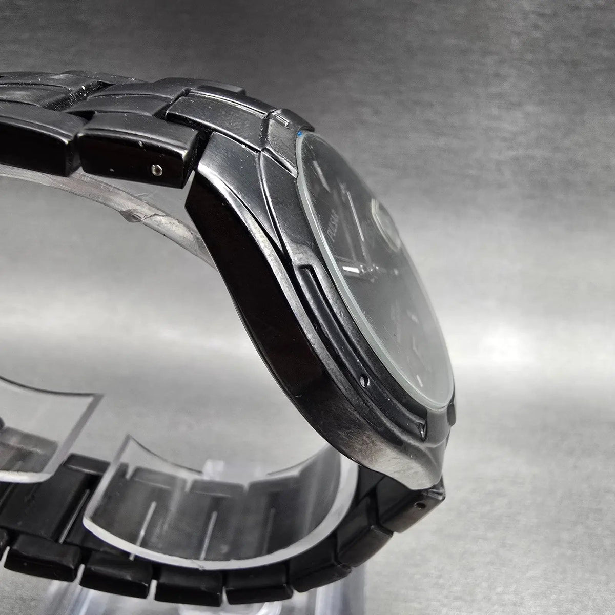 Seiko Pulsar Watch Men 38mm Black Dial Black Tone Date VX42-X266 New Battery3