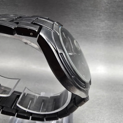 Seiko Pulsar Watch Men 38mm Black Dial Black Tone Date VX42-X266 New Battery3