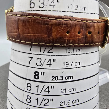 Casio Alarm Watch Men 30mm Gold Dial Gold Tone Octagon MQA-100G New Battery10