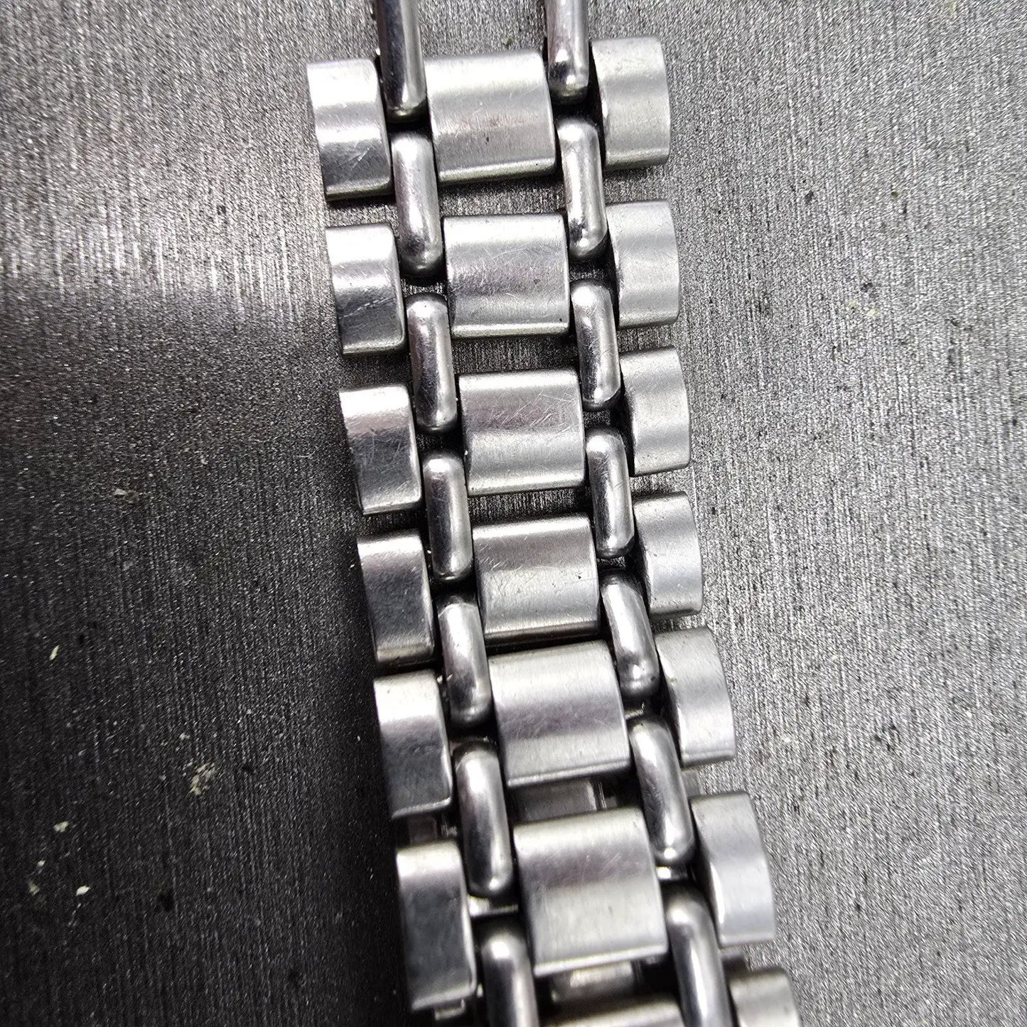 Seiko Bracelet 17mm Stainless Steel Silver Tone Tri Folding Clasp VTG Japan4
