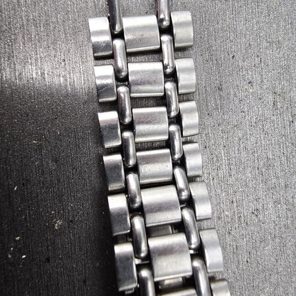 Seiko Bracelet 17mm Stainless Steel Silver Tone Tri Folding Clasp VTG Japan4