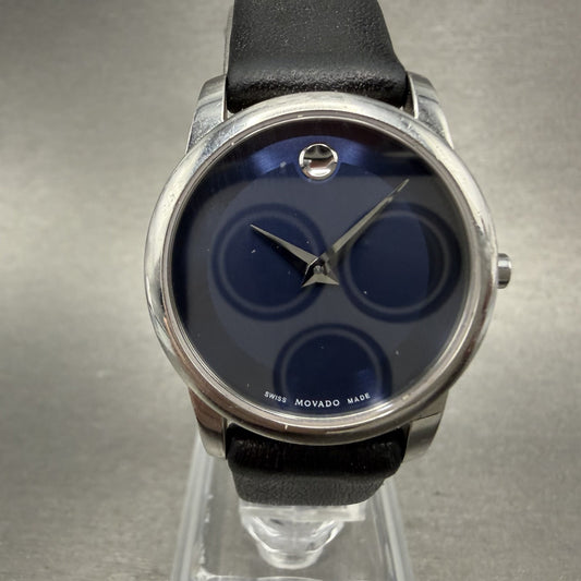 Movado Museum Watch Women 28mm Blue Dial Silver Tone Round 07.3.14.1143 PARTS0