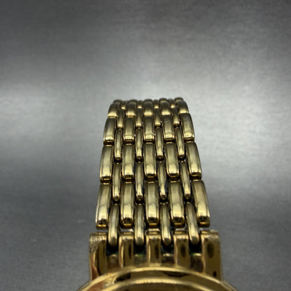 Seiko Watch Men 34mm White Dial Gold Tone Date Round V739-0A59 New Battery4