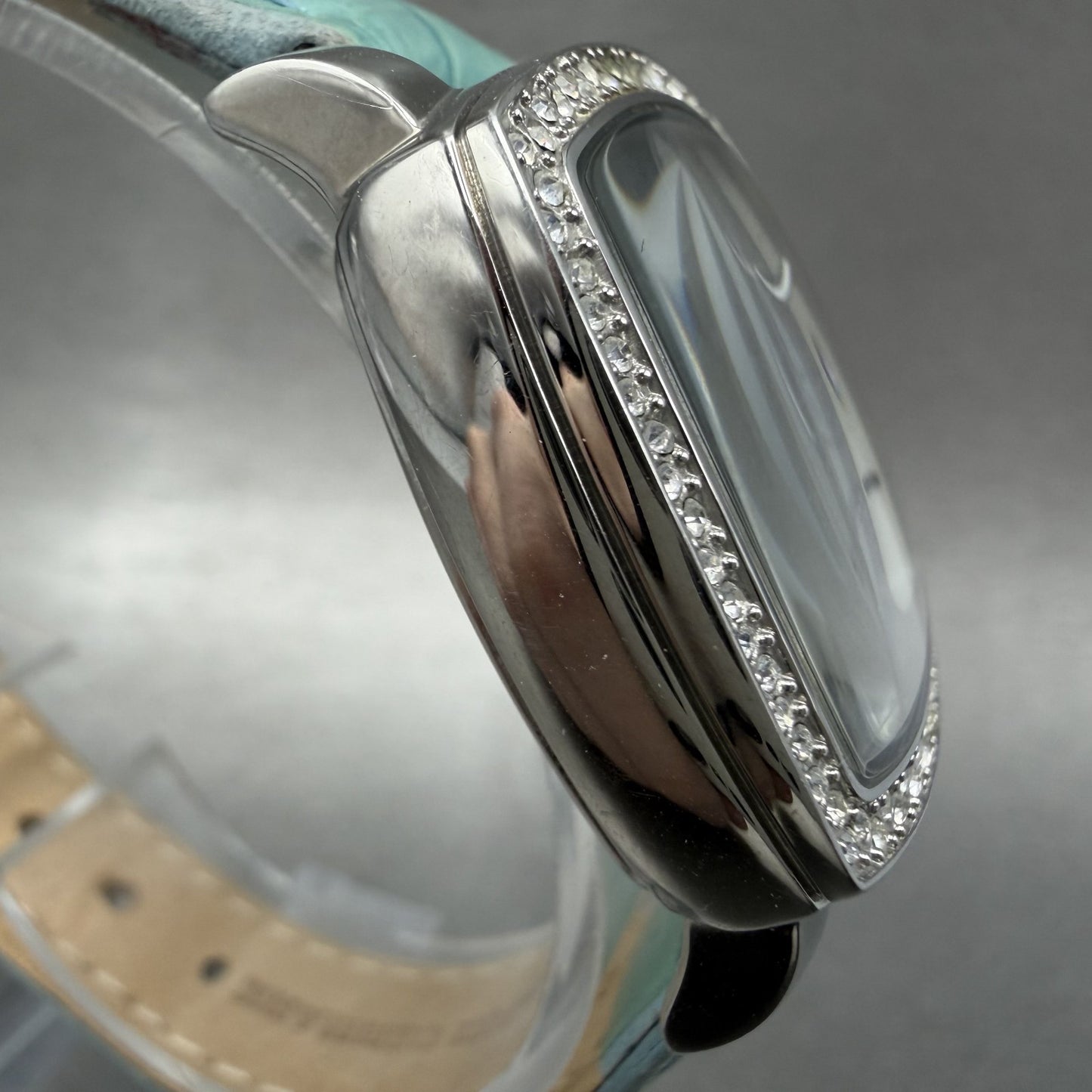 Skagen Watch Women 30mm MOP Dial Silver Tone Daydate Rectangle New battery3