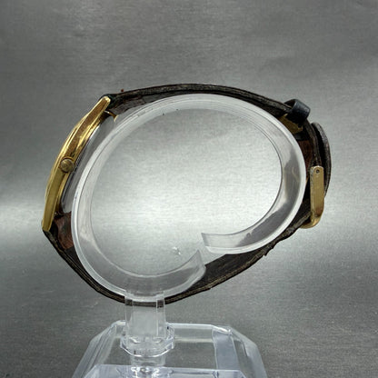 Seiko Watch Unisex 32mm Champagne Dial Gold Tone Round 2K01-0011 New Battery VTG6