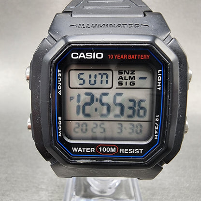 Casio W800H Watch Men 38mm Digital Black Tone Alarm Chrono New Battery1