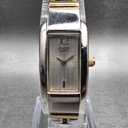 Citizen Tank Watch Women 14mm Champagne Dial Two Tone Rectangle New Battery VTG0