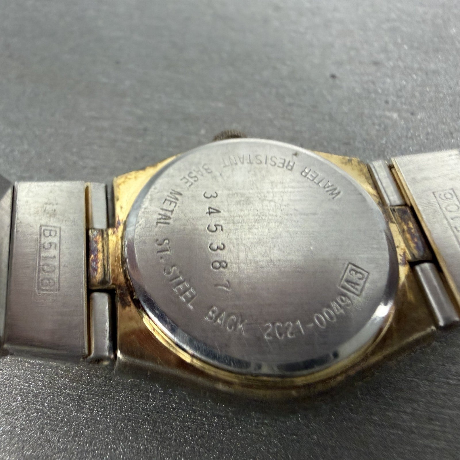 Seiko Watch Women 22mm Gold Dial Gold Tone Round 2C21-0049 New Battery Vintage9