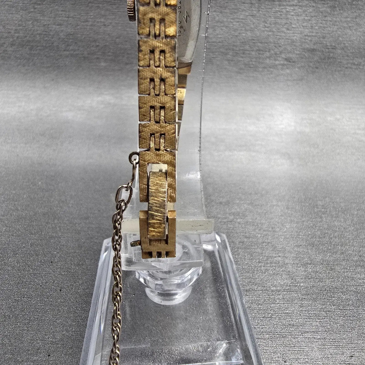 Seiko Watch Women 14mm Purple Dial Gold Tone Oval 1520-3659 Manual Wind Works7