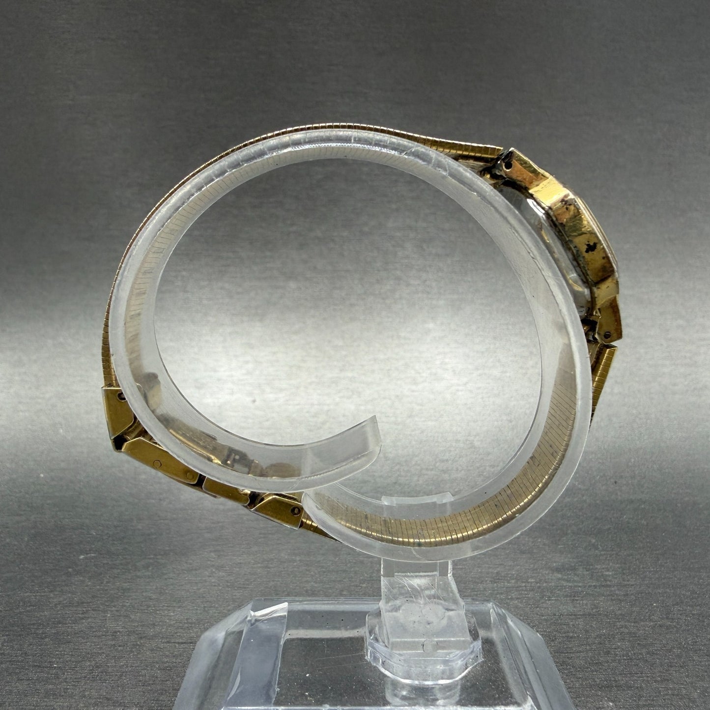 Seiko Watch Women 22mm Silver Dial Gold Tone Octagon 1421-5140 New Battery8