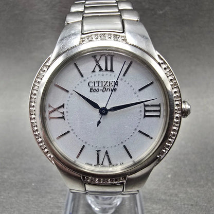 Citizen Eco-Drive Ciena Watch Women 35mm White Dial Steel Diamonds EM0090-57A0