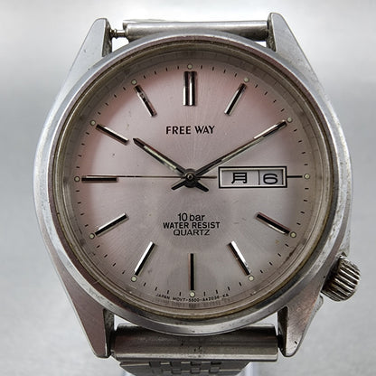 Citizen Free Way Watch Men 37mm Silver Dial Steel Daydate 5500A41598 New Batt1