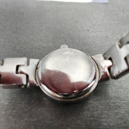 Bulova Crystal Watch Women 19mm White Dial Silver tone Round 96L23 New battery9