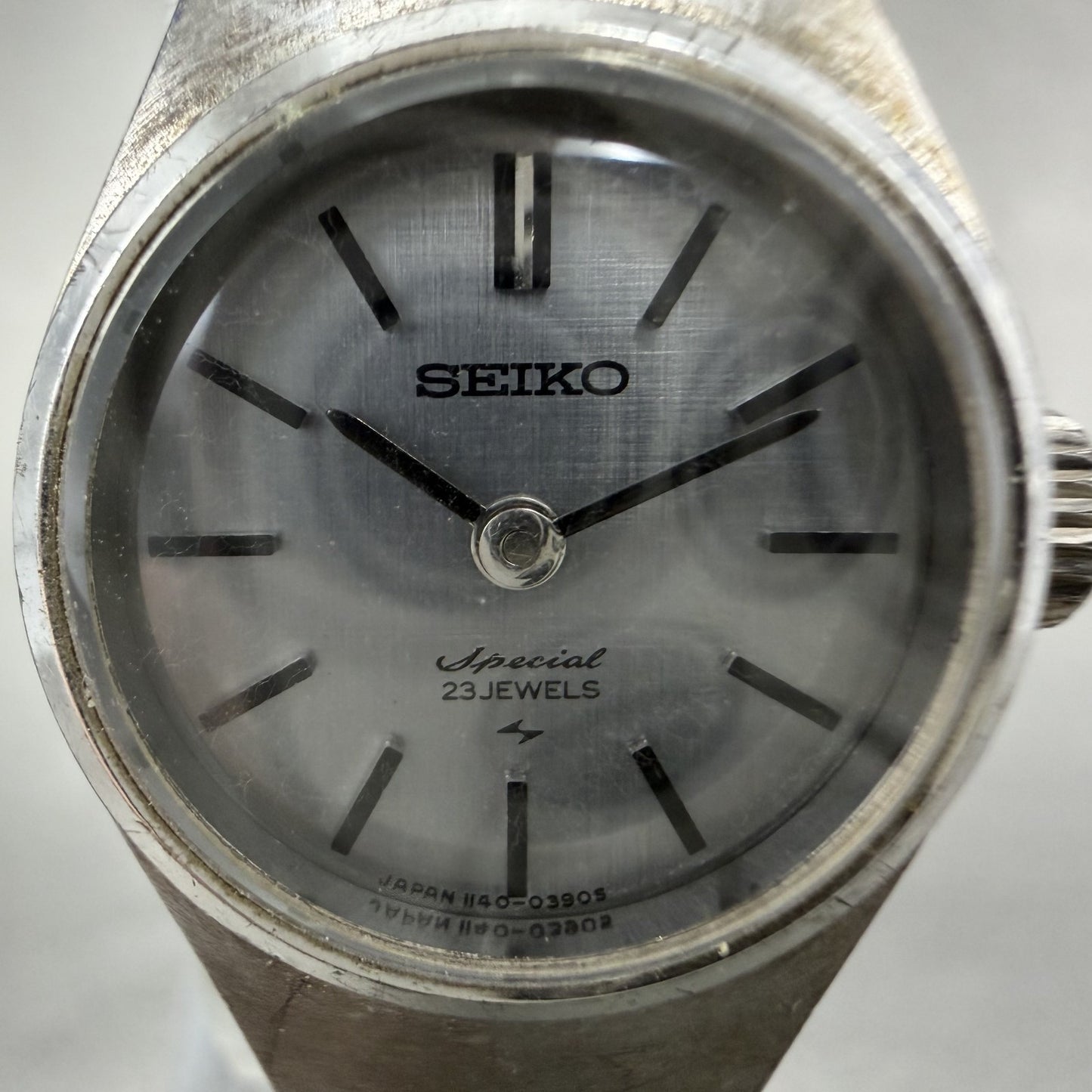 Seiko Special Watch Women 18mm Blue Dial White Gold Plated Manual Wind Runs1