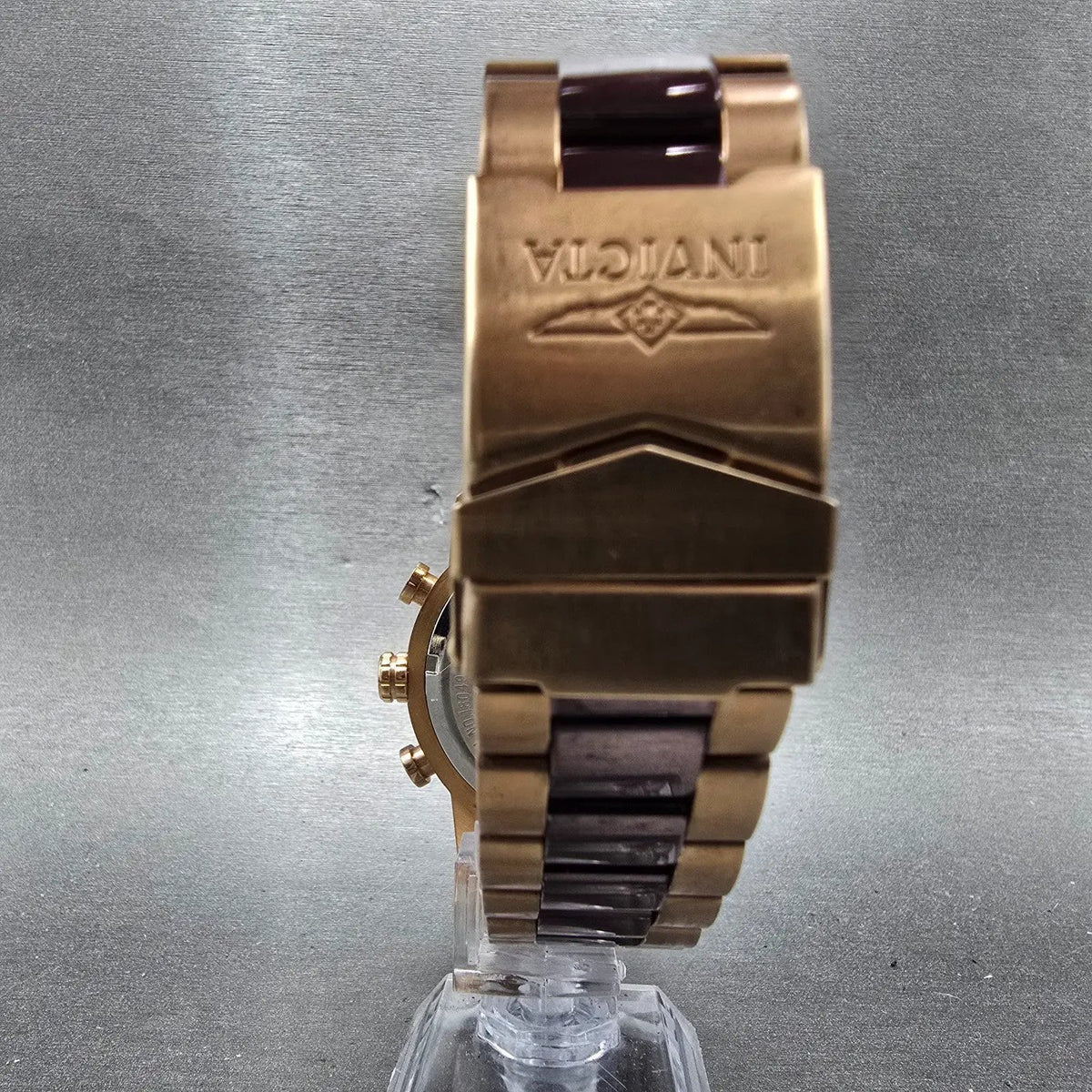 Invicta Specialty Chronograph Watch Men 45mm Purple Dial Rose Gold Tone New Bat7