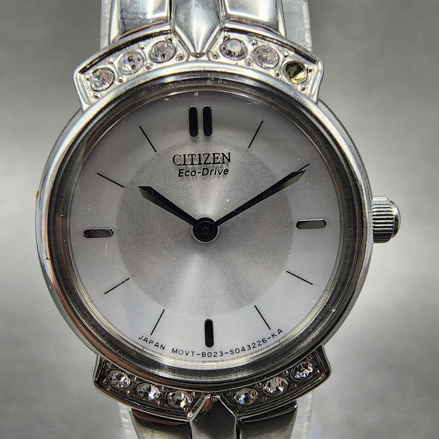 Citizen EcoDrive Watch Women 20mm Silver Dial Silver Tone B023S025508 Runs1