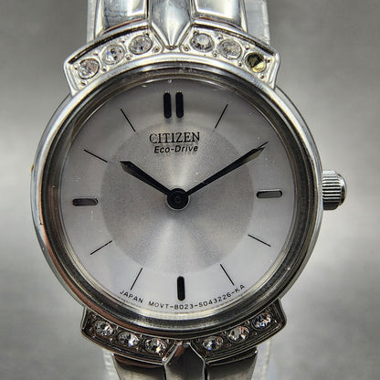 Citizen EcoDrive Watch Women 20mm Silver Dial Silver Tone B023S025508 Runs1
