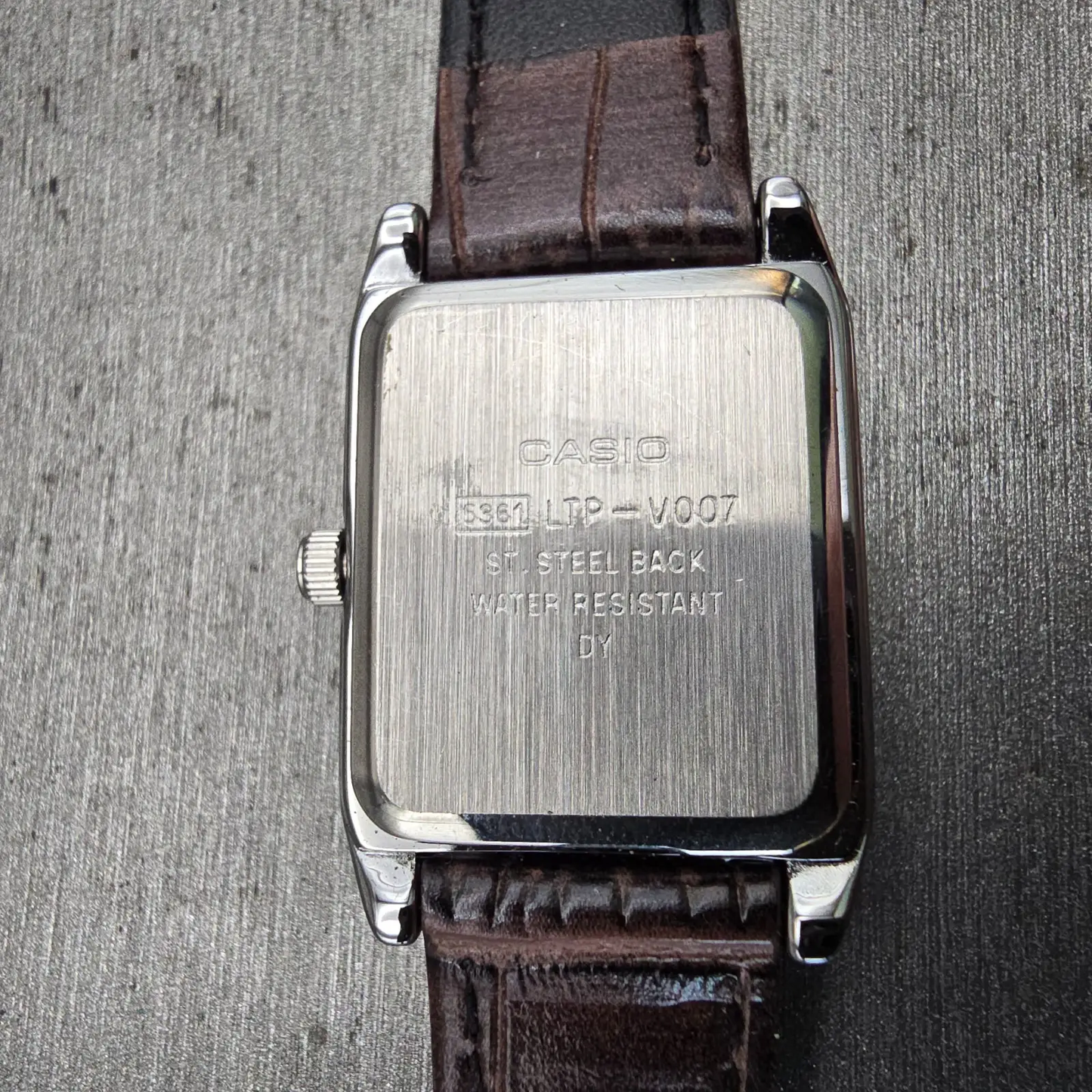 Casio Tank Watch Women 22mm Silver Dial Silver Tone Rectangle LTP-V007 New Batt10