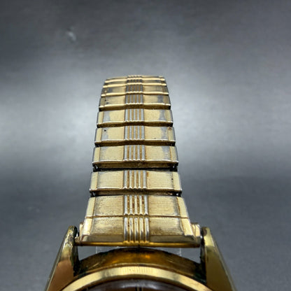 Seiko SQ Watch Men 35mm Gold Dial Gold Tone Daydate Round 8223-8019 New Battery4