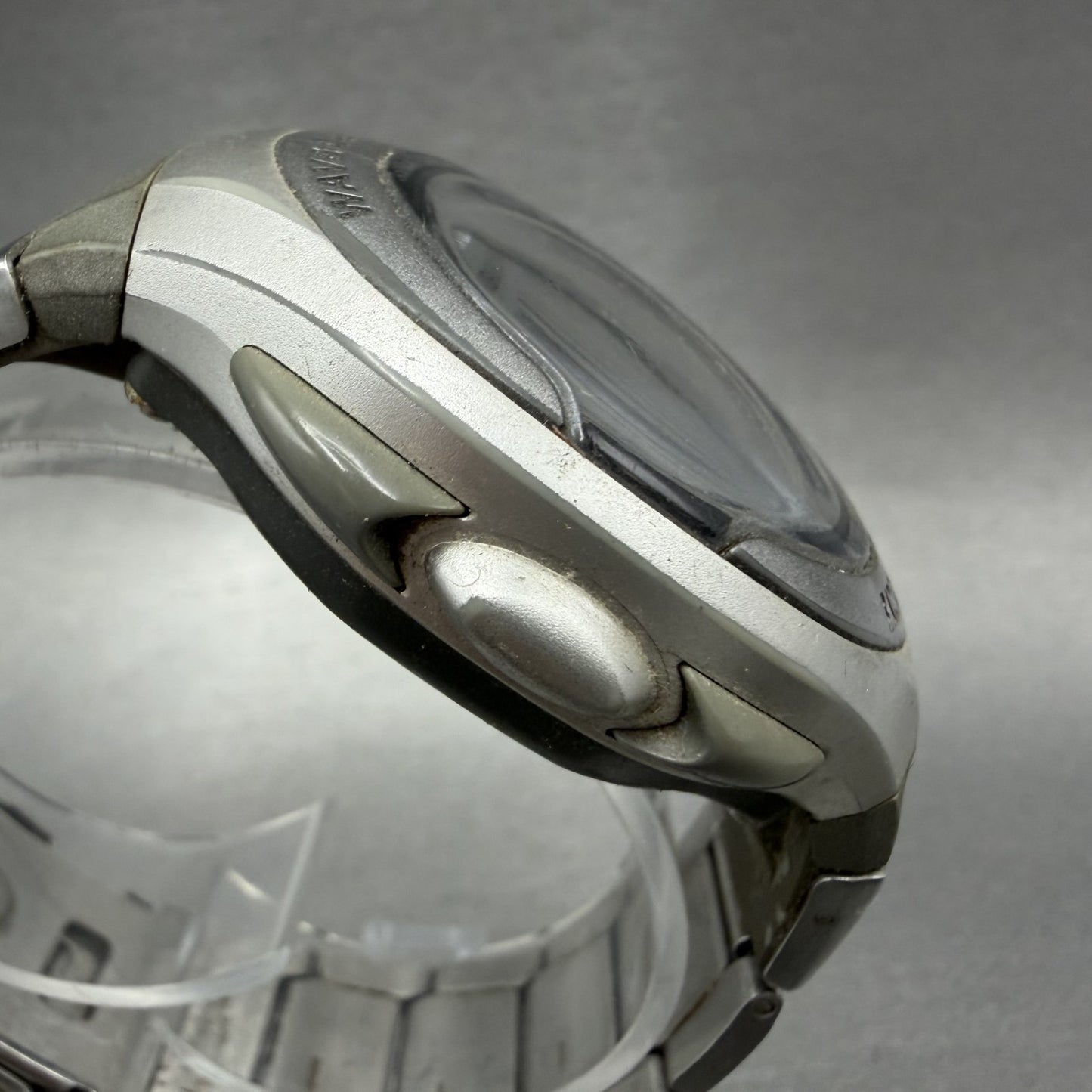 Casio Waveceptor Watch Men 42mm Digital Alarm Chrono Gray Oval WV50H New Batt3