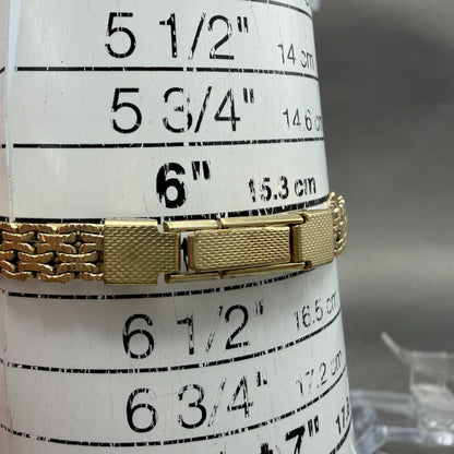 Gruen Watch Women 16mm Gold Dial Gold Tone Oval Diamond Bezel New battery VTG10