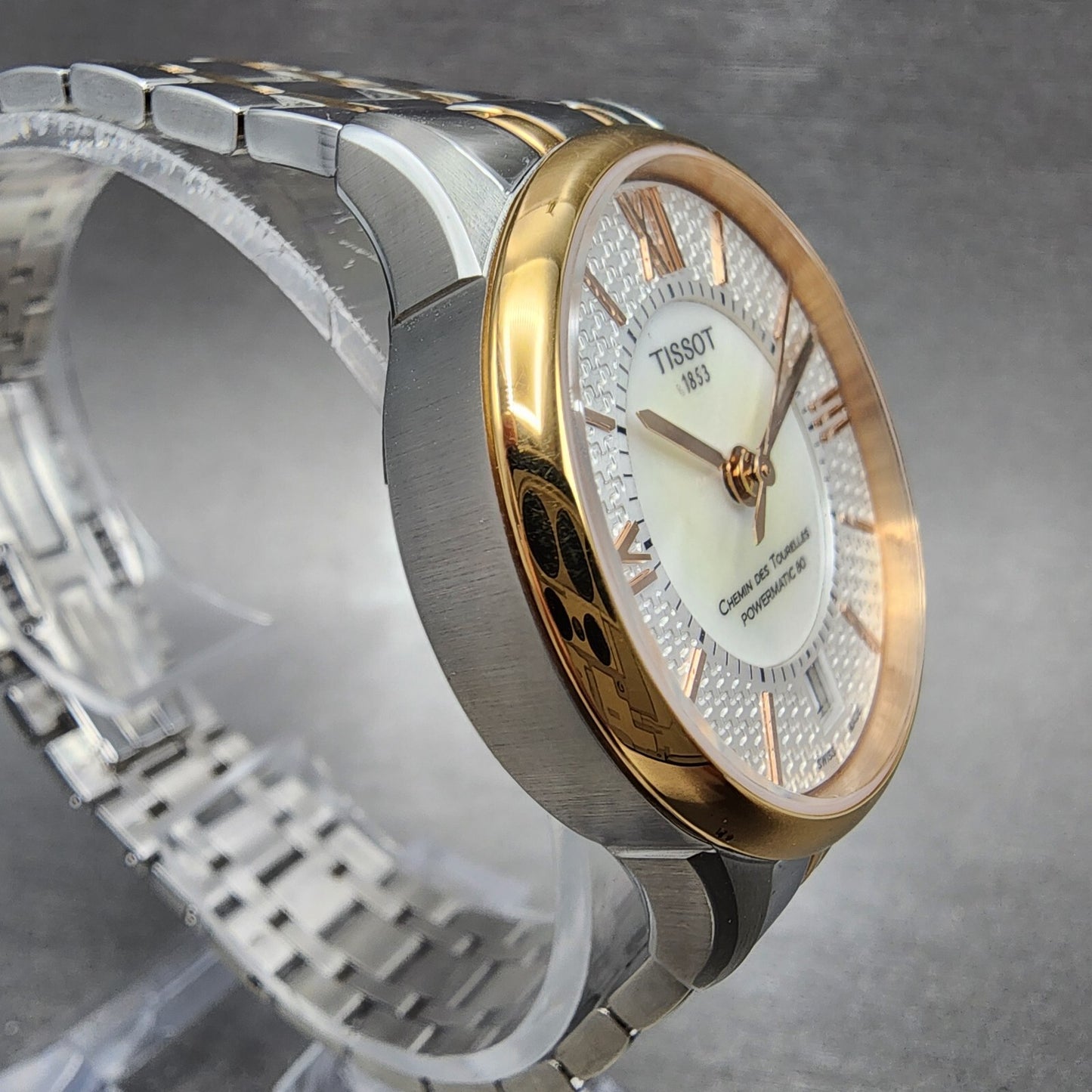 Tissot Chemin Des Tourelles Powermatic 80 Watch Women 32mm MOP Dial Two Tone3